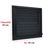 20 cm x 20 cm Alüminyum Hareketli Menfez Yüzeysel Banyo Wc Havalandırma Menfezi Antrasit