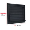 20 cm x 20 cm Alüminyum Hareketli Menfez Yüzeysel Banyo Wc Havalandırma Menfezi Antrasit