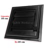 35 cm x 35 cm Alüminyum Hareketli Menfez Yüzeysel Banyo Wc Havalandırma Menfezi Mat Siyah