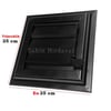 35 cm x 35 cm Alüminyum Hareketli Menfez Yüzeysel Banyo Wc Havalandırma Menfezi Mat Siyah