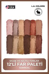 12 Color Eyeshadow Palette - Sıcak ve Işıltılı 12'li Makyaj Paleti #Surreal (Nude)