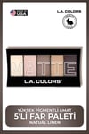 5 Color Matte Eyeshadow - Yüksek Pigmentli Tozutma Yapmayan Mat Göz Farı #CEM472 Brown Tweed