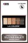 5 Color Matte Eyeshadow - Yüksek Pigmentli Tozutma Yapmayan Mat Göz Farı #CEM472 Brown Tweed