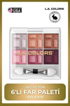 6 Color Eyeshadow Palette - Uzun Süre Kalıcı Far Paleti #CES461 Earthy