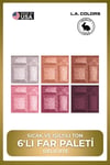 6 Color Eyeshadow Palette - Uzun Süre Kalıcı Far Paleti #CES461 Earthy