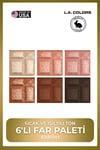 6 Color Eyeshadow Palette - Uzun Süre Kalıcı Far Paleti #CES461 Earthy