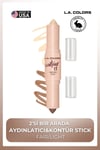 Duo Stick Contour & Glow -2'Si Bir Arada Aydınlatıcı&Kontür Stick #Fair/Light CCS597