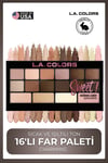 Sweet! 16 Color Eyeshadow Palette - Sıcak ve Işıltılı Ton Profesyonel 16'lı Far Paleti #Charming
