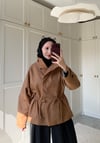 SÜET DOKULU CEKET CAMEL