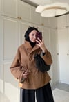 SÜET DOKULU CEKET CAMEL
