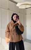 SÜET DOKULU CEKET CAMEL