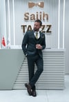 Erkek Takım Elbise Yelekli Yeşil SD42423