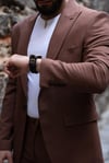 İtalyan Kesim Takım Elbise Kahve Spor İpli - Slım Fıt SD4958