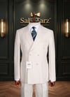 Keten Krem Kruvaze Torba Takım Elbise SD42464