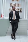 Kruvaze Çizgili Erkek Takım Elbise SD42413