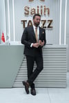 Kruvaze Çizgili Erkek Takım Elbise SD42413
