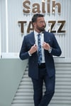 Kruvaze Lacivert Çizgili Erkek Takım Elbise SD42417