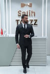Kruvaze Siyah Erkek Takım Elbise SD42416