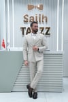 Premium Krem Kruvaze Erkek Takım Elbise SD42409