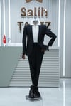 Siyah Gofre Premium Erkek Takım Elbise Günlük ve Özel Gün Kullanımı SD42405