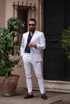 Takım Elbise İtalyan Kesim Kruvaze Beyaz SD4983