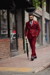 YENİ SEZON İTALYAN KESİM SLİMFİT BORDO TAKIM ELBİSE