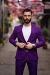 YENİ SEZON İTALYAN KESİM SLİMFİT MOR TAKIM ELBİSE