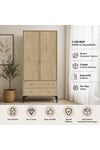 focus 2 kapaklı,sık raflı,askı bölümlü,2 çekmeceli dolap/gardırop(%100mdf)