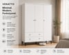 Focus 3 Kapılı Dolap/gardırop Beyaz (%100MDF)