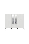 Focus 6 Kapılı Aynalı Dolap (%100MDF)