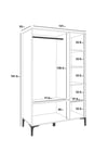 FREE 3 KAPAKLI,6 RAFLI, 1 ASKILI DOLAP/GARDIROP (%100MDF)