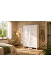 madrid 3 kapaklı,raflı,2 çekmeceli dolap/gardırop (%100mdf)
