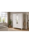 MADRİD 3 KAPILI,2 ÇEKMECELİ,AYNALI DOLAP/GARDIROP (%100MDF)