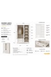 MADRİD 3 KAPILI,2 ÇEKMECELİ,AYNALI DOLAP/GARDIROP (%100MDF)