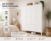 madrid 4 kapaklı,2 çekmeceli,10 raflı dolap/gardırop(%100mdf)