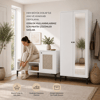 massimo  aynalı portmanto (%100mdf)r:beyaz