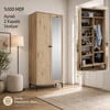 MASSİMO AYNALI VESTİYER/PORTMANTO MEŞE (%100MDF)