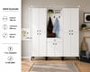 paris xl vestiyer,aayrı kullanıma uygun raflı,depolama alanlı vestiyer/portmanto(%100mdf)