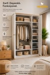 Smart 3 Kapılı Dolap(%100MDF)