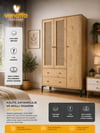 Trio 3 Kapılı Dolap (%100MDF)