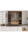 Trio 4 Kapılı Dolap(%100MDF)