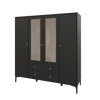 TRİO BLACK 4 KAPILI DOLAP