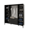 TRİO BLACK 4 KAPILI DOLAP