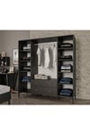 Trio Black 4 Kapılı Dolap(%100MDF)