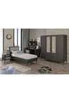 Trio Black 4 Kapılı Dolap(%100MDF)