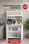 Truva hasırlı kahve köşesi,erzak dolabı,kiler dolabı çok amaçlı mutfak dolabı(%100mdf)