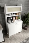 Truva hasırlı kahve köşesi,erzak dolabı,kiler dolabı çok amaçlı mutfak dolabı(%100mdf)