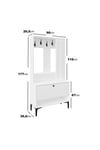 VALENTİN WOOD TARZ RAFLI,AYNALI PORTMANTO/AYAKKABILIK/VESTİYER(%100MDF)