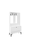 VALENTİN WOOD TARZ RAFLI,AYNALI PORTMANTO/AYAKKABILIK/VESTİYER(%100MDF)