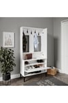 VALENTİN WOOD TARZ RAFLI,AYNALI PORTMANTO/AYAKKABILIK/VESTİYER(%100MDF)
